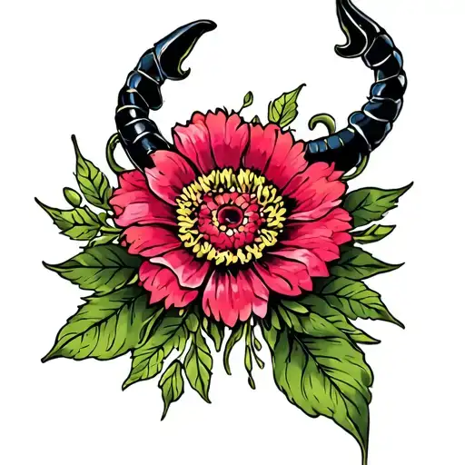 Flower And Scorpion