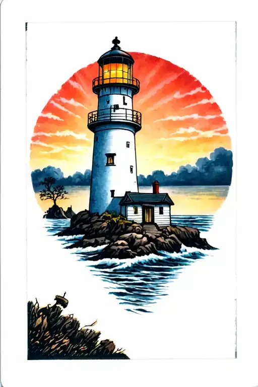 Lighthouse Polaroid Picture