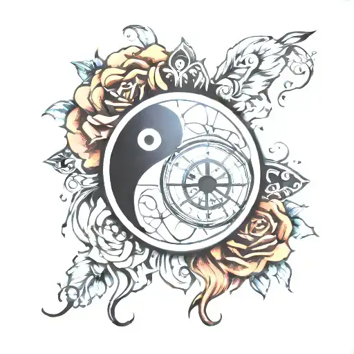 Carpe Diem - Ying Yang - Compass - Family - Moment I Died