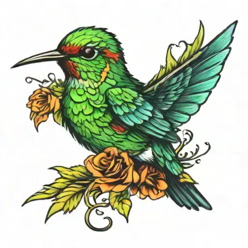 Hummingbird Representing Dorothy From The Wizard Of Oz