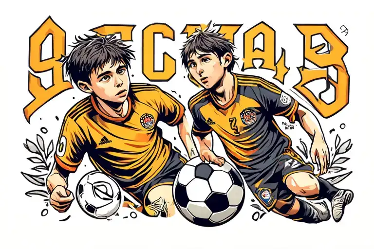 Soccer Son In The Foreground