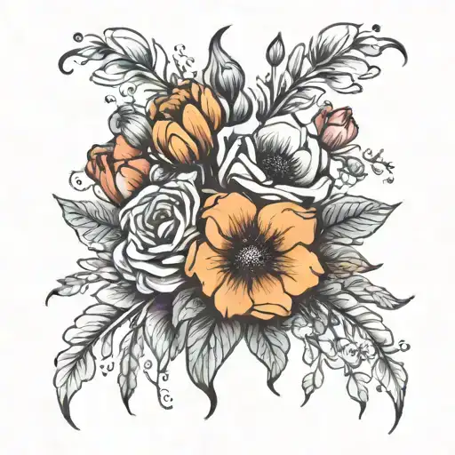 Bouquet Of October And May Birth Flowers