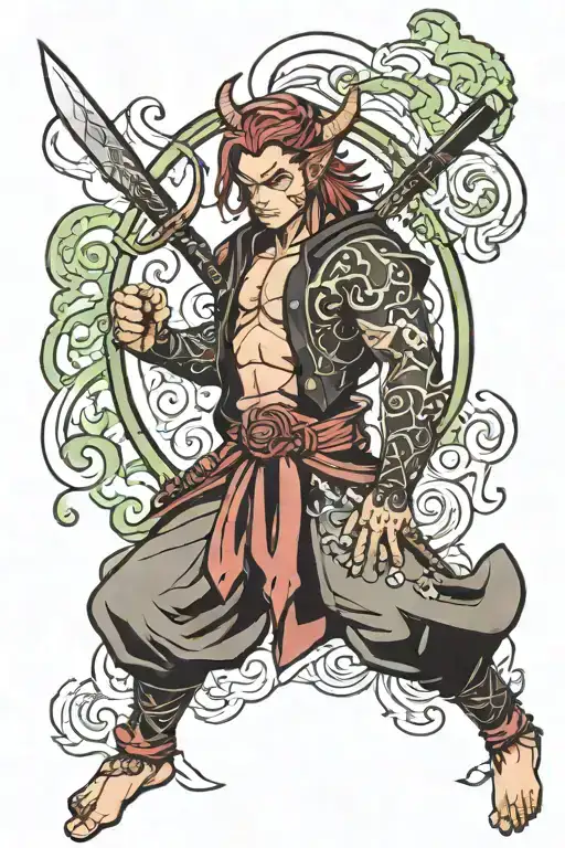 Demon Slayer Half Sleeve