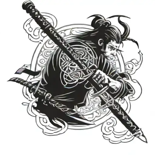 Samurai Sword Intertwined