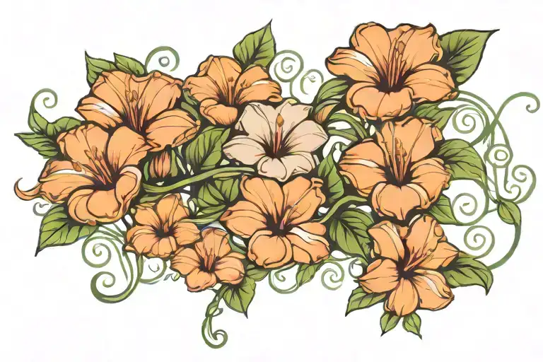 Swirling Morning Glory Vine