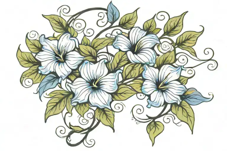 Swirling Morning Glory Vine