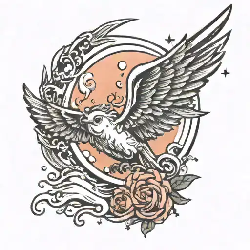 Moon With Wings Made