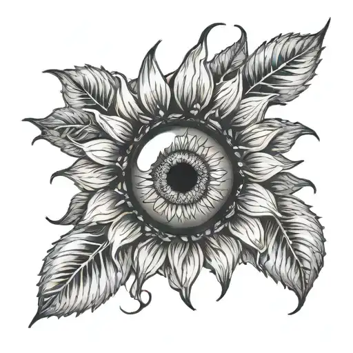 Eyeball Inside Sunflower