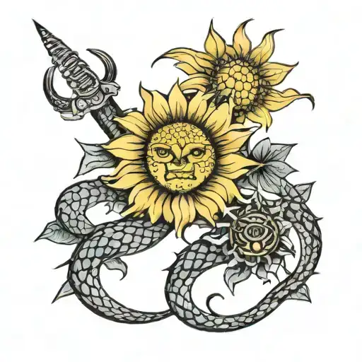 Sun Flowers Snake Sword Family