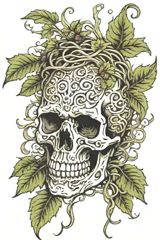 Vines Wrapped Through Skull