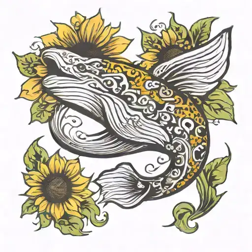 Sunflower Whale Semi Colon