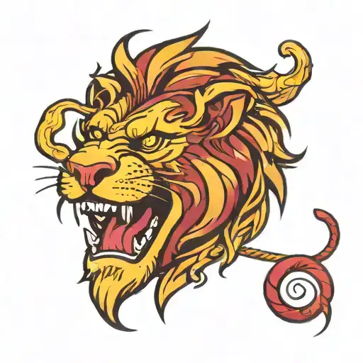 Gryffindor Lion Roaring Lion's Head