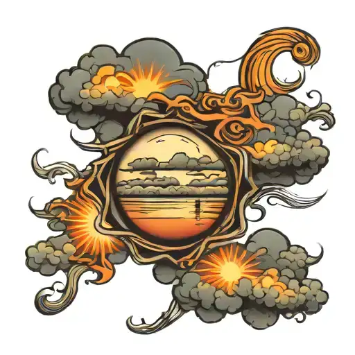 Clouds Covering The Sun In The Distance