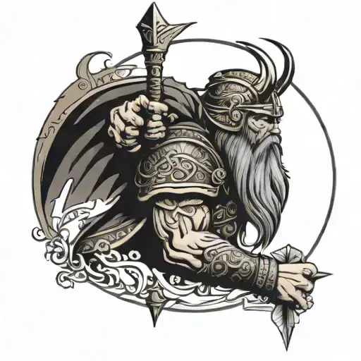 Half Warrior Viking And Half Egyptian