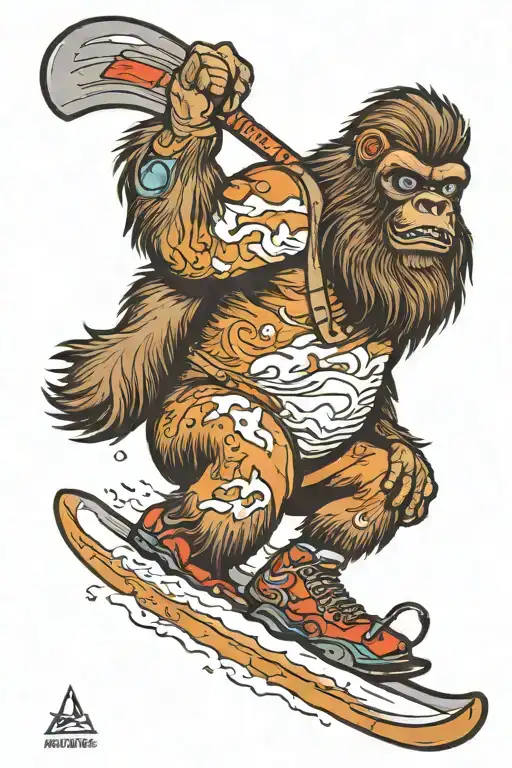 Skiing Bigfoot
