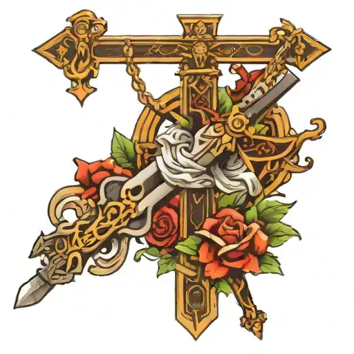 Crucifix That Ends In A Sword