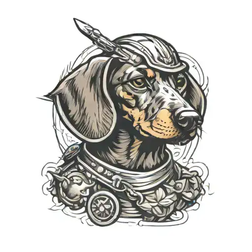 Dachshund Spartan Soldier