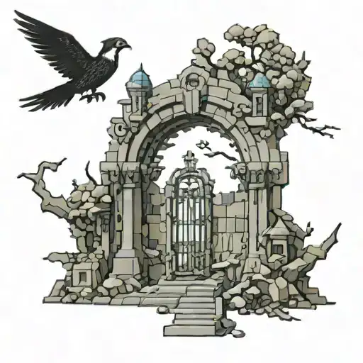 The Gates Of Heaven Built Out Of Legos