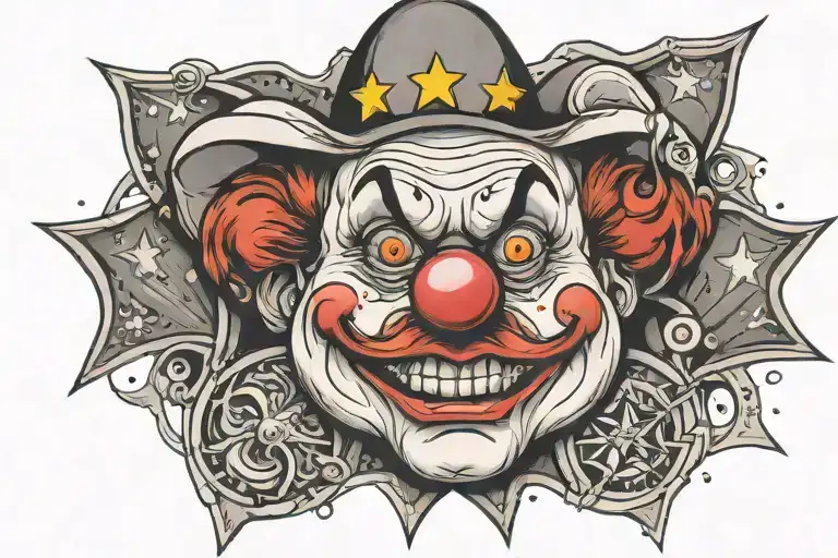 Sad Clown In A Star Made