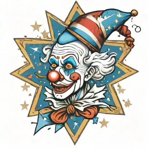 Sad Clown In A Star Made