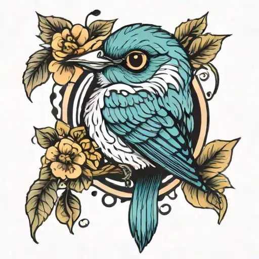 Bird With A Semi Colon Butterfly