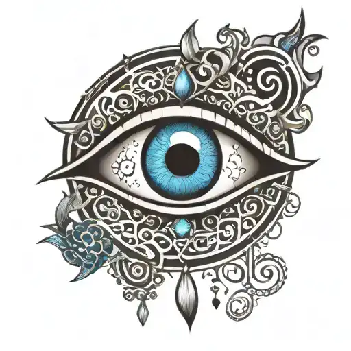 Evil Eye With Arabic Text