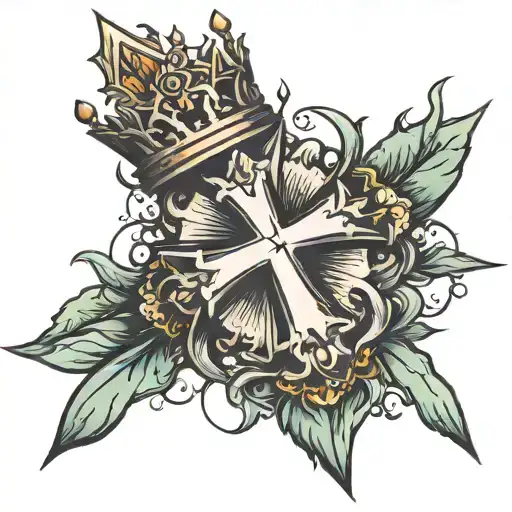 Cross With Thorn Crown