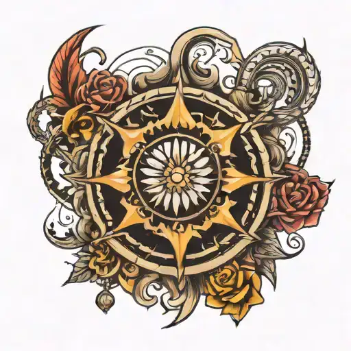 Sol Symbol Mix 999 Tattoo Design
