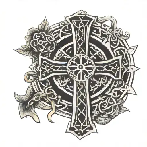 Roman Numerals With Celtic Cross