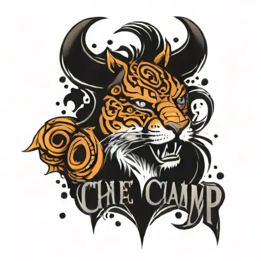 The Name Champ With A Little Background Shading