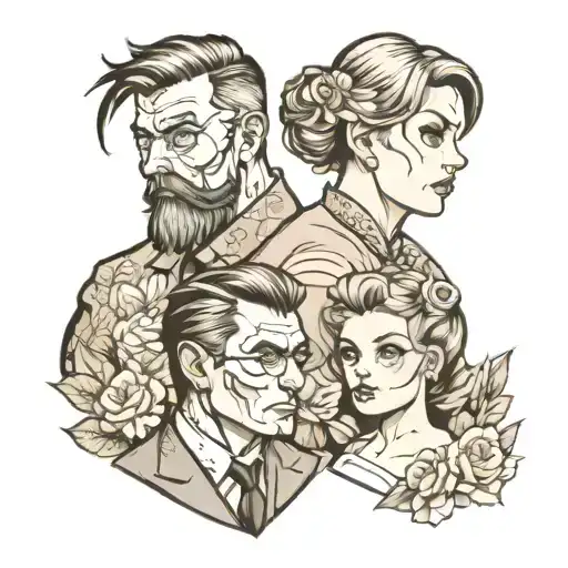 Father Son And Daughter