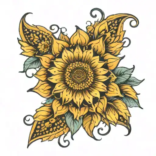 Mandala With Sunflower