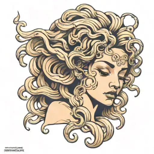Medusa Crying With White Eyes