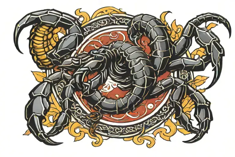 Scorpion Wrapped Around A Balance