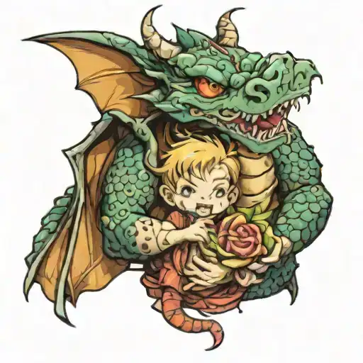 Dragon Child And His Arm Snack