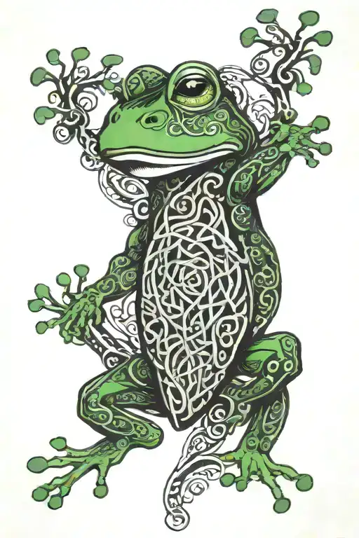 Frog And Celtic Tree Of Life