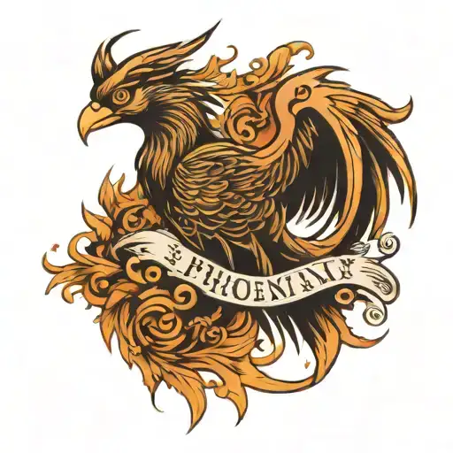 Phoenix With Name Incorporated Within
