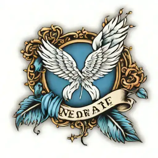 Angel Wings With Name Written