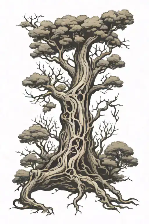 Lifeless Tree Depicting Hard Work And Perseverance