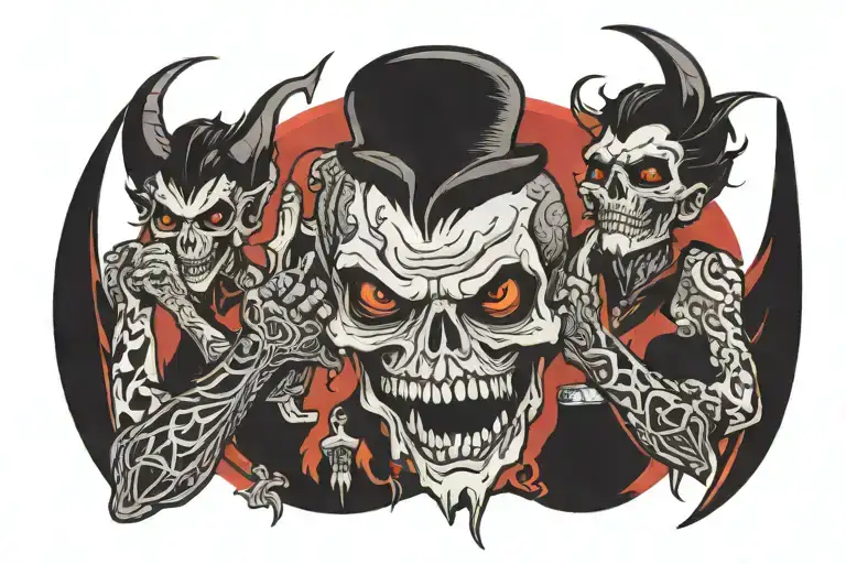 Evil Pays For Evil Ways Tattooed