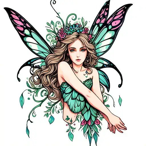 Fairy Lying On A