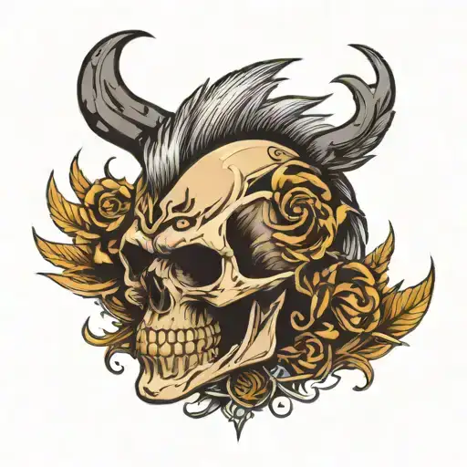Hevy Metal Skull Mohawk