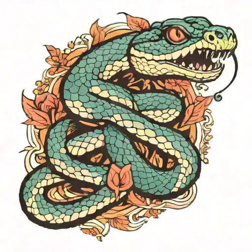 Snake Who Bite My Hand And Their Body All Over My Arm