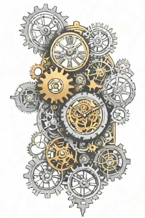 Steampunk Clock With Gears