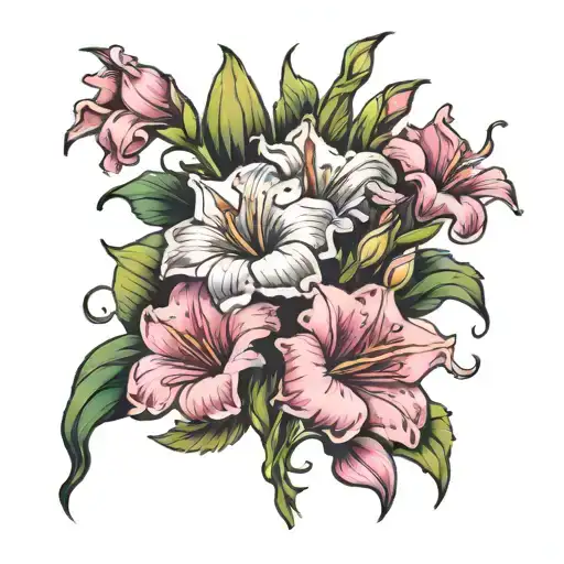 Gladiolus Rose Marigold Cosmo Bouquet