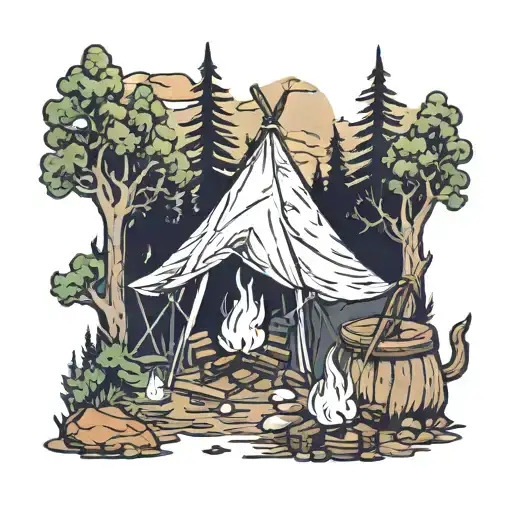 Campfire Forest Adventure Journey