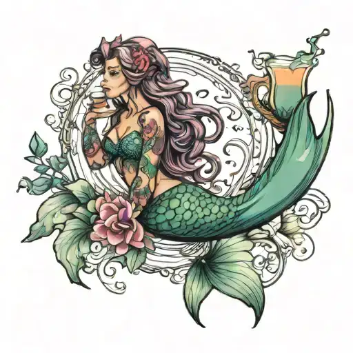 Mermaid Drinking