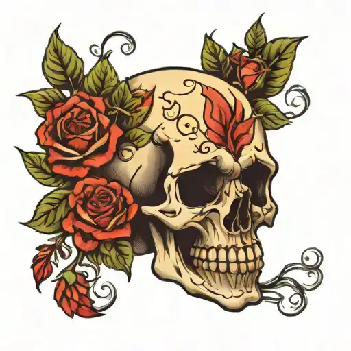 Skull And Roses