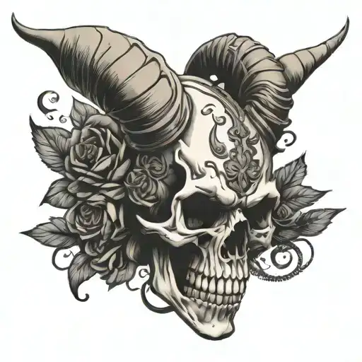 Skull With Horn
