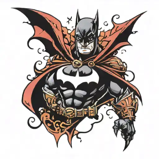 Red Chunky Batman Symbol